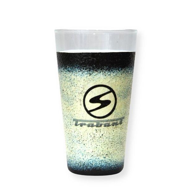 TRABANT emblémával díszített vizes pohár