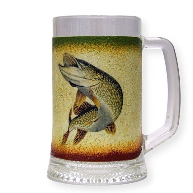 Horgász ajándék - Csuka söröskorsó