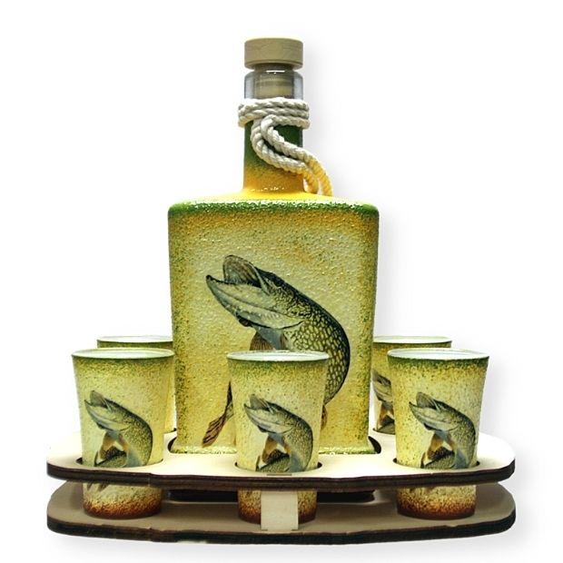 Nagy pálinkás kínáló szett horgászoknak