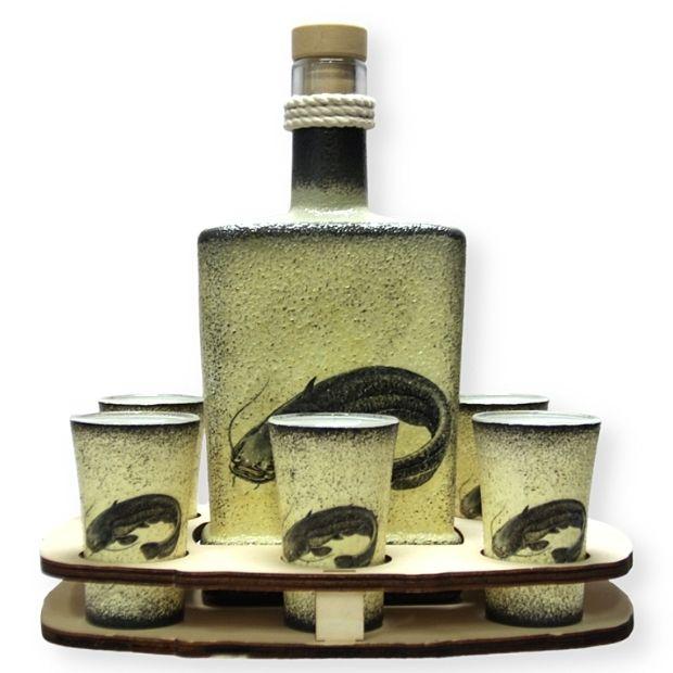 Ajándék horgászoknak - Harcsás italszett