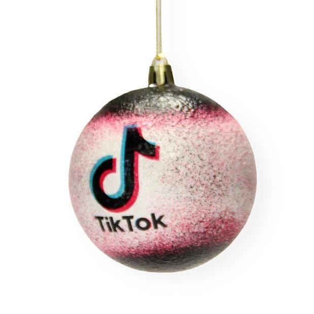 Karácsonyfadísz TikTok logóval