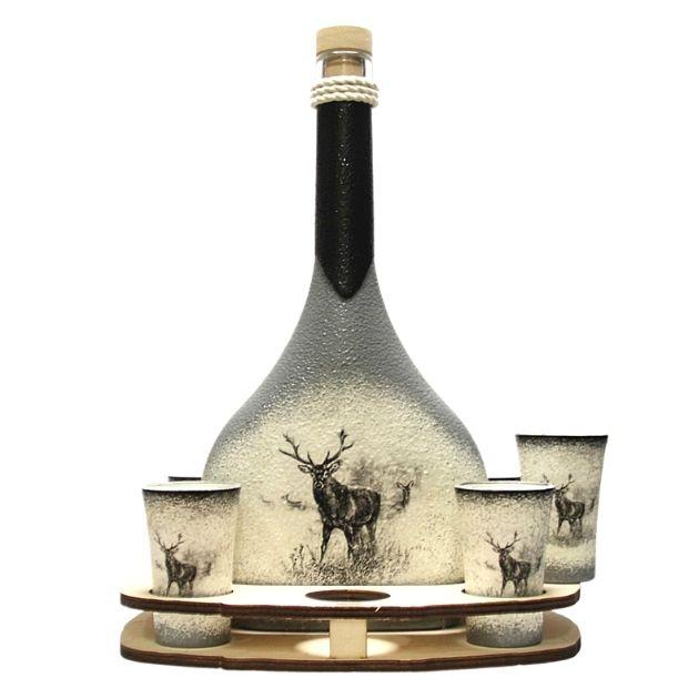 Ajándék a természet kedvelőinek - Italkészlet szarvas képpel