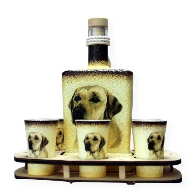 Labrador kutyás pálinkás szett - szülinapra,névnapra,karácsonyra