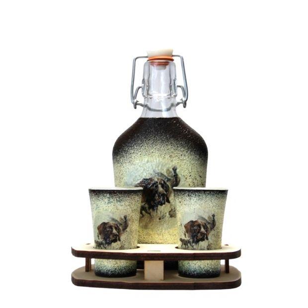 Vadász ajándék - Vadászkutya - Német vizslás kis pálinkás szett