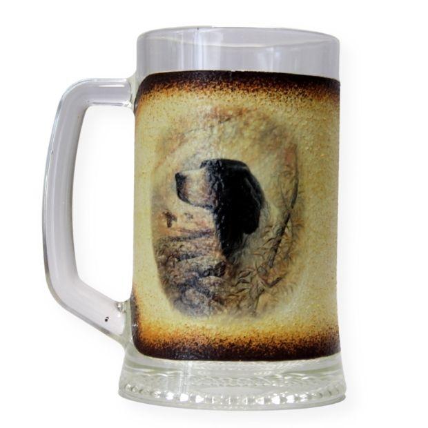 Vadászkutya motívummal díszített sörös korsó vadászoknak