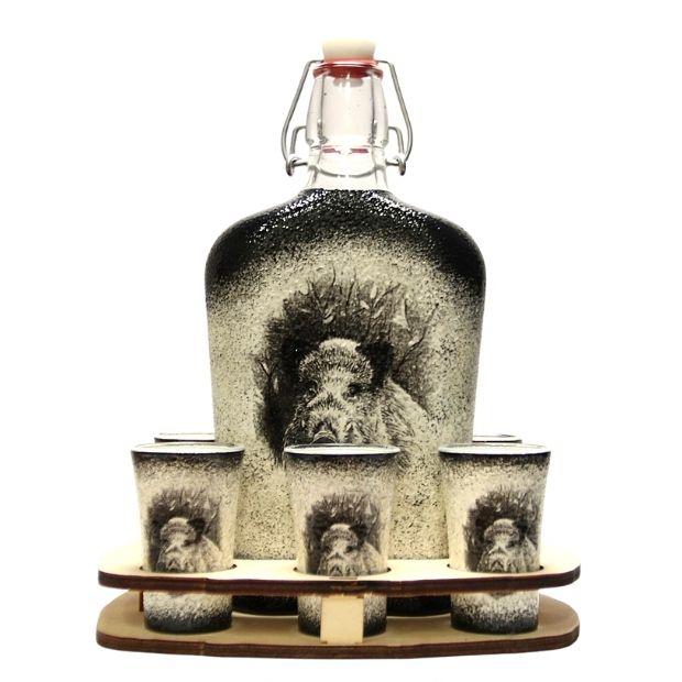 Vadászoknak - vaddisznós pálinkás készlet