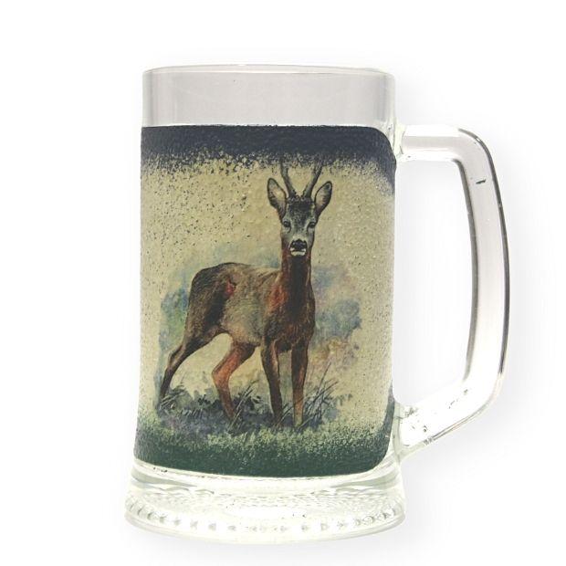 Sörös korsó - Őz motívummal vadászoknak