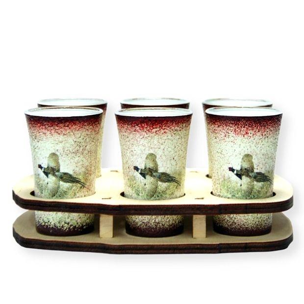 Vadászoknak - fácán mintás kínáló szett