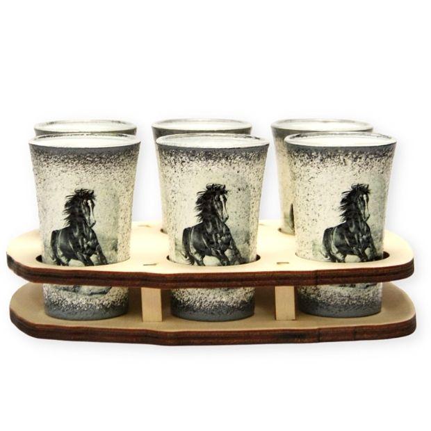 Pálinkás pohár szett lovasoknak - különleges ajándék