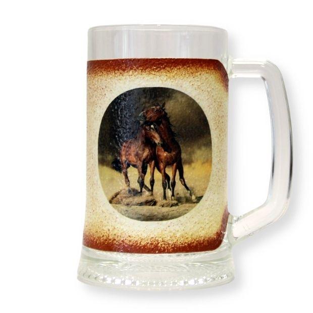 Sörös korsó lovasoknak - egyénre szabható ajándék