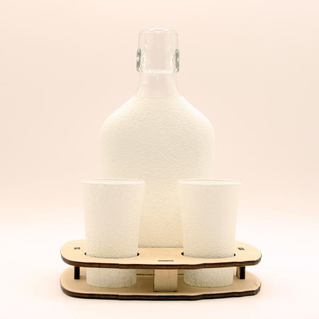 Egyedi képpel elkészíthető pálinka kínáló - kézműves  ajándék