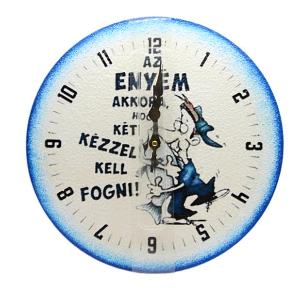 Horgász motívummal díszített falióra - egyedi fotóval is elkészíthető