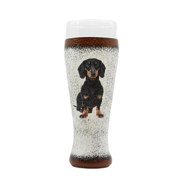 Sörös korsó kutya  ( tacskó) motívummal - kézműves ajándék, a saját házi kedvencünk fotójával is