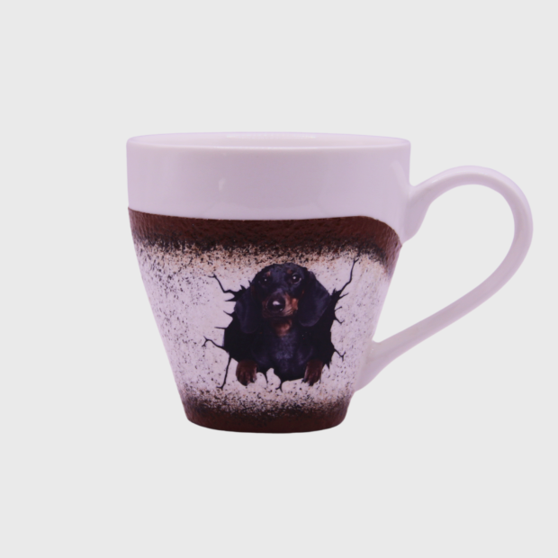 Kerámia kávés csésze - 3D tacskó képpel