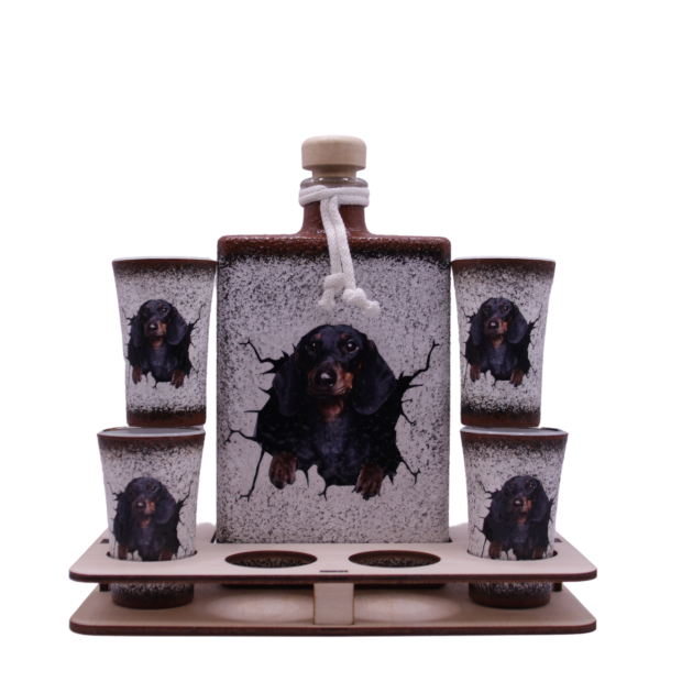 Pálinkás szett kutyaimádóknak ( Tacskó )