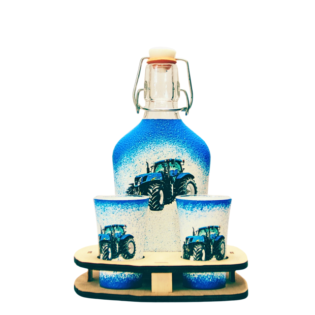 Pálinka kínáló szett NEW HOLLAND rajongóknak