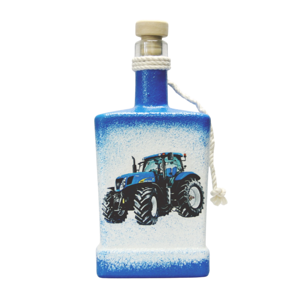 New Holland traktor motívummal készített kézműves ajándék